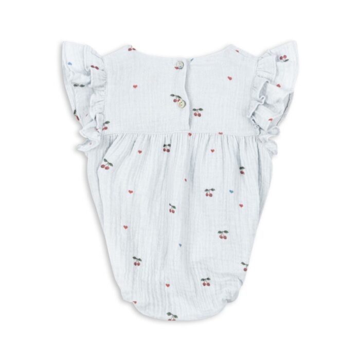 Coco Romper - Cherry Blue Coeur - Konges Slojd Coco Romper - Cherry Blue Coeur - Konges Slojd