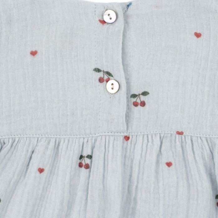 Coco Romper - Cherry Blue Coeur - Konges Slojd Coco Romper - Cherry Blue Coeur - Konges Slojd