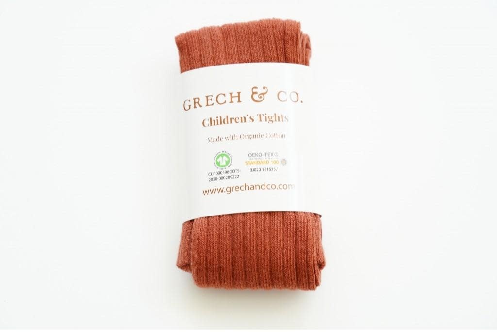 Collants Organic Cotton - Rust - Grech & Co Collants Organic Cotton - Rust - Grech & Co