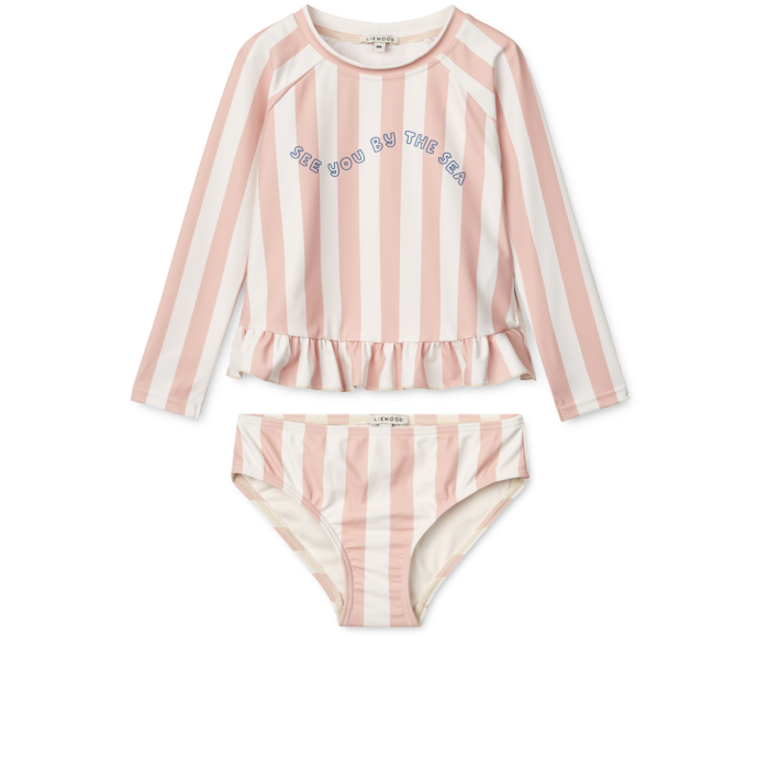 Dagny Swim Set - Stripe Sorbet rose / Creme de la creme - Liewood