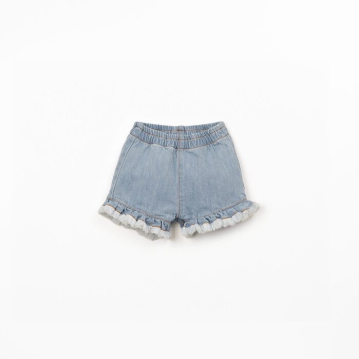 Denim Frill Shorts - Play Up Denim Frill Shorts - Play Up