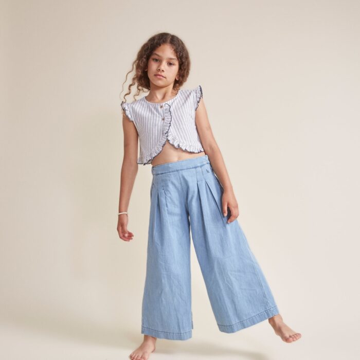 Denim Wide Pants - Denim - Buho Denim Wide Pants - Denim - Buho