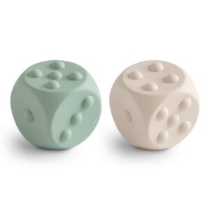 Dice Press Toy - Cambridge Blue/Sand - Mushie