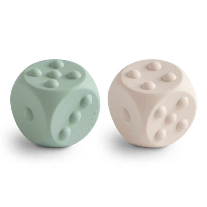 Dice Press Toy - Cambridge Blue/Sand - Mushie