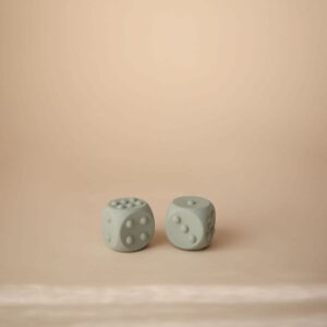 Dice Press Toy - Cambridge Blue/Sand - Mushie Dice Press Toy - Cambridge Blue/Sand - Mushie