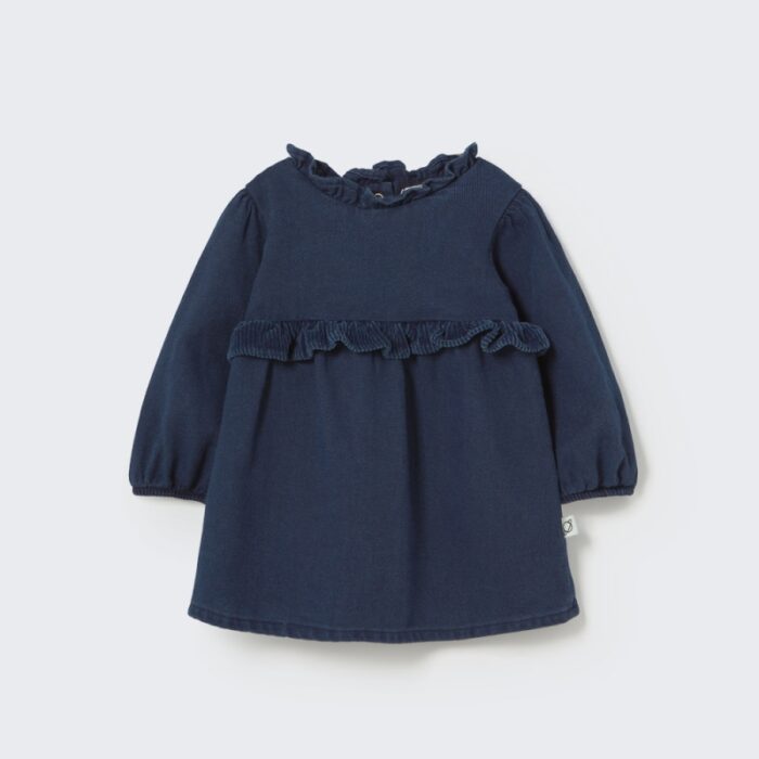 Dobby Denim Dress - My Little Cozmo Dobby Denim Dress - My Little Cozmo