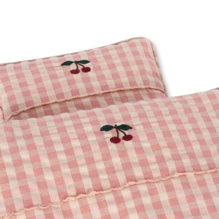 Doll Bedding - Powder Pink Check - Konges Slojd