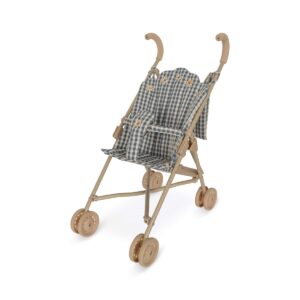 Doll Stroller - Blue Check - Konges Slojd