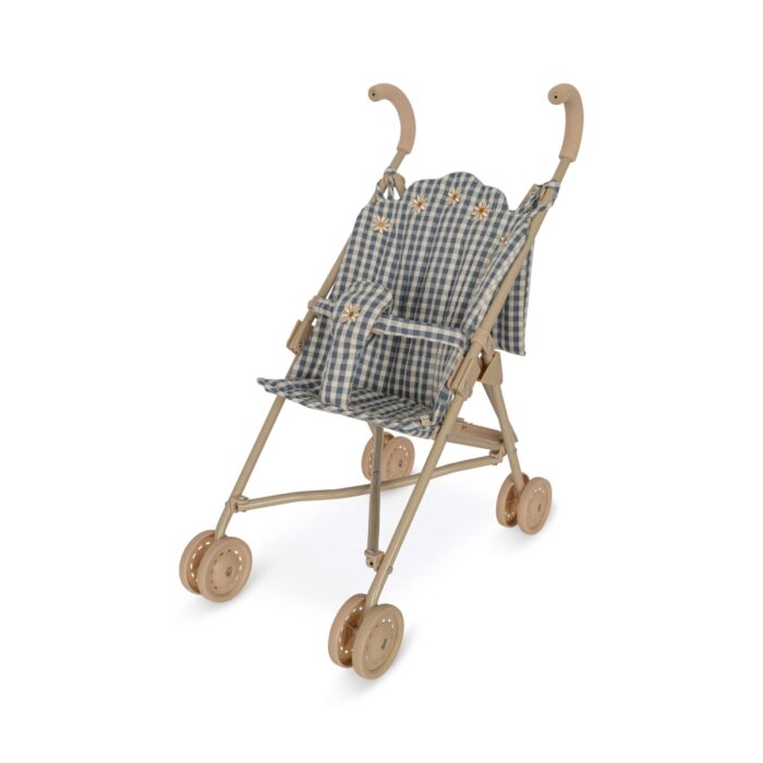 Doll Stroller - Blue Check - Konges Slojd