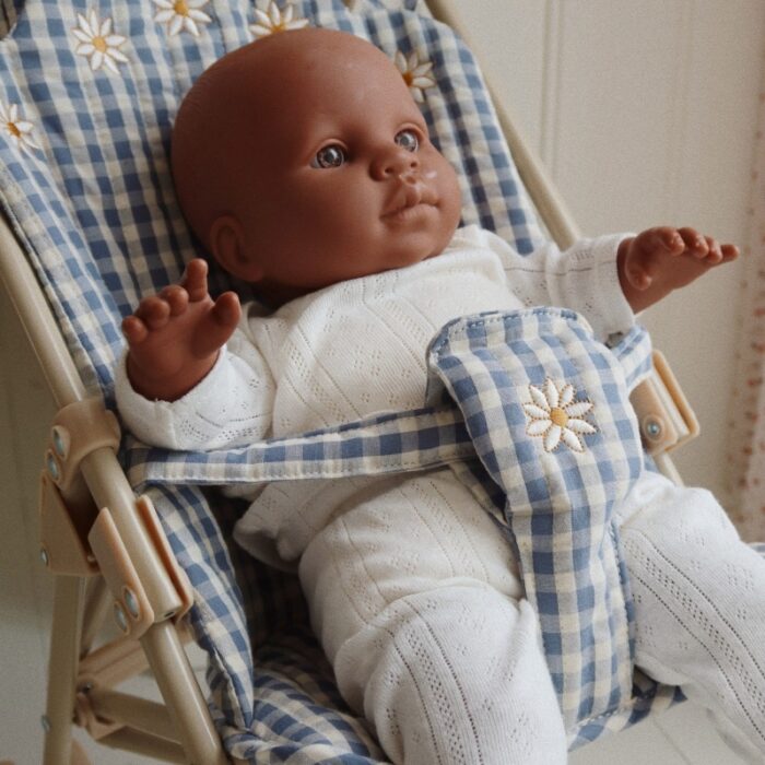 Doll Stroller - Blue Check - Konges Slojd
