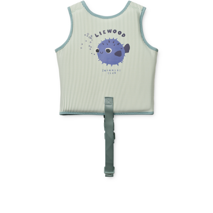 Dove Seersucker Swim Vest - Peppermint / Sandy - Liewood