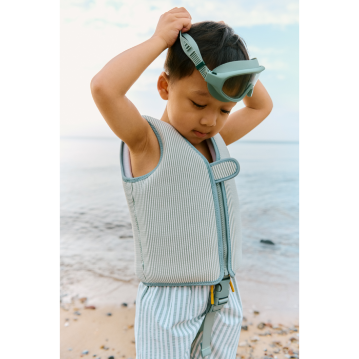 Dove Seersucker Swim Vest - Peppermint / Sandy - Liewood