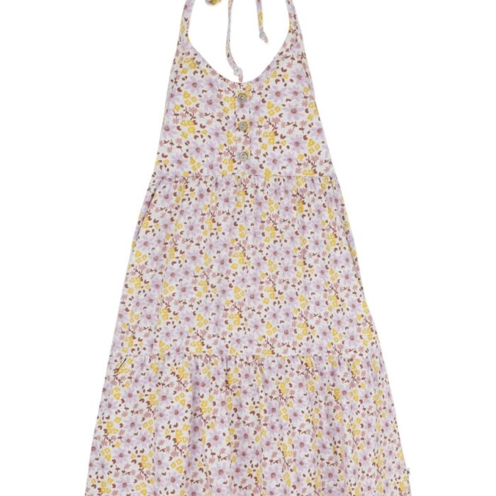 Dress Hally - Flowers-Summer-Lila - Ammehoela