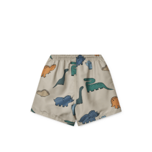 Duke Printed Board Shorts - Dinosaurs / Mist - Liewood