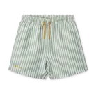 Duke Stripe Board Shorts - Stripe Peppermint / Crisp white - Liewood
