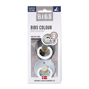 Duo BIBS - Glow in the dark - Iron/Baby Blue