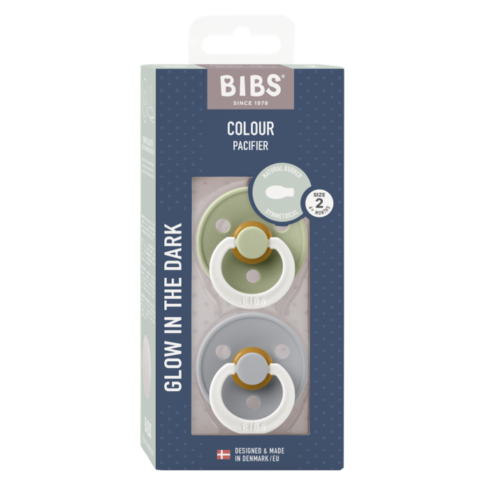Duo BIBS Symetrical - Sage/Cloud - Glow In The Dark Duo BIBS Symetrical - Sage/Cloud - Glow In The Dark