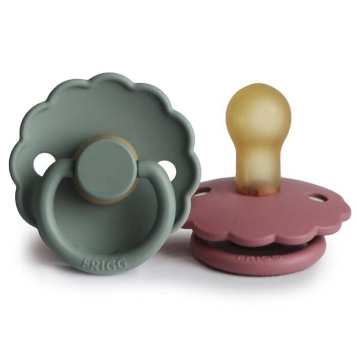 Duo Frigg - Daisy - natuurlijk rubber - Dusty Rose/Lilypad