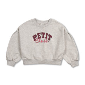 Easy Sweater Logo - Grey Melange - Petit Blush