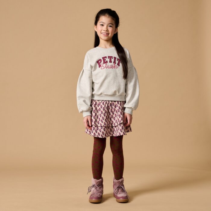 Easy Sweater Logo - Grey Melange - Petit Blush Easy Sweater Logo - Grey Melange - Petit Blush