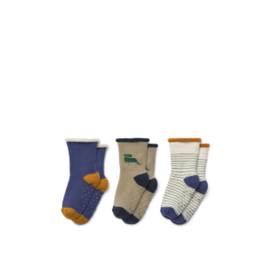 Eloy Baby Socks 3-Pack - Dino / Mist mix - Liewood