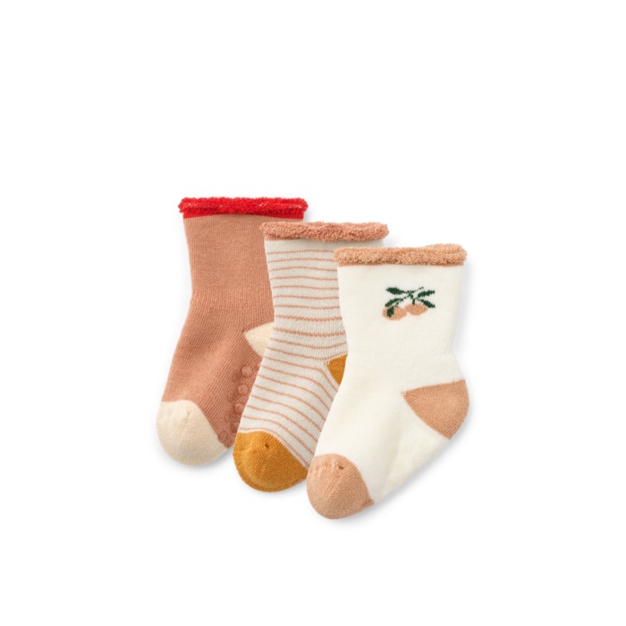 Eloy Baby Socks 3-Pack - Peach / Sandy mix - Liewood Eloy Baby Socks 3-Pack - Peach / Sandy mix - Liewood