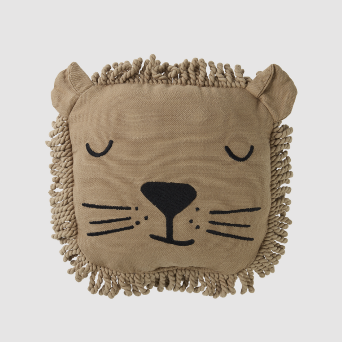 Embroided Lion Cushion - Nobodinoz