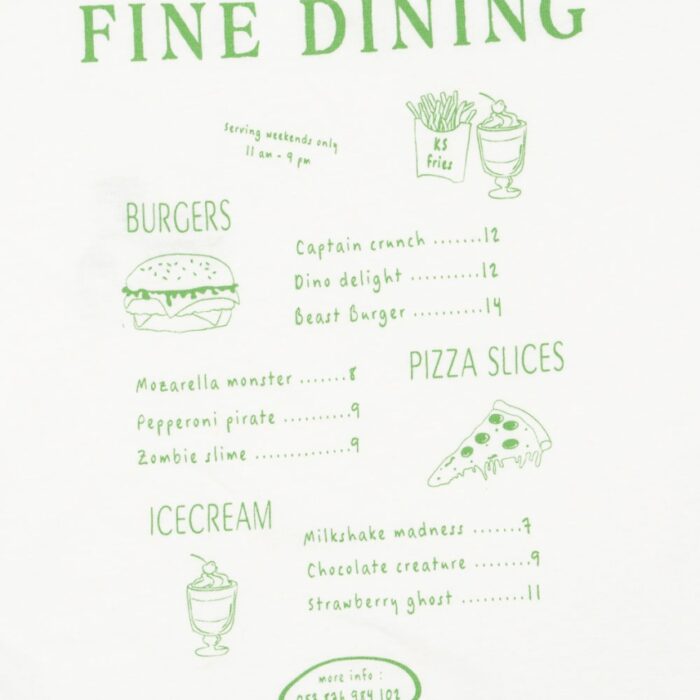 Era Tee - Off White/Fine Dining - Konges Slojd Era Tee - Off White/Fine Dining - Konges Slojd