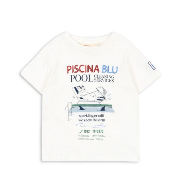 Era Tee - Off White/Piscina - Konges Slojd Era Tee - Off White/Piscina - Konges Slojd