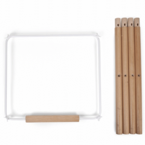 Evolu extra set lange poten + voetensteun - naturel/wit - Childhome