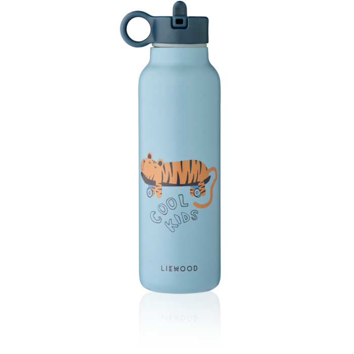 Falk Water Bottle 500 ml - Tiger / Beach blue - Liewood