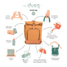 Family Bag Black - Eco Leather - Dusq