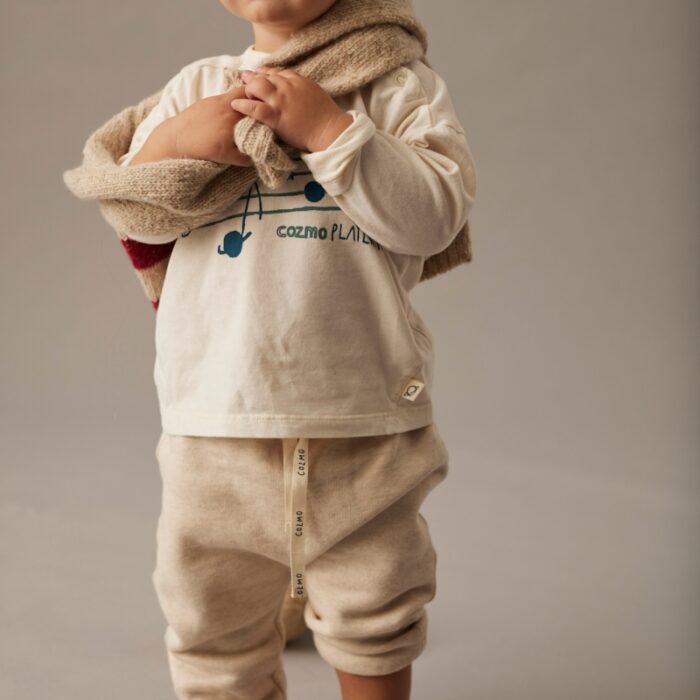 Fleece Pants - Stone - My Little Cozmo