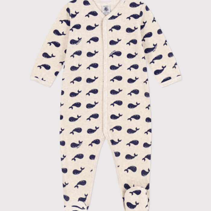 Fleece Pyjama - Walvis - Petit Bateau Fleece Pyjama - Walvis - Petit Bateau