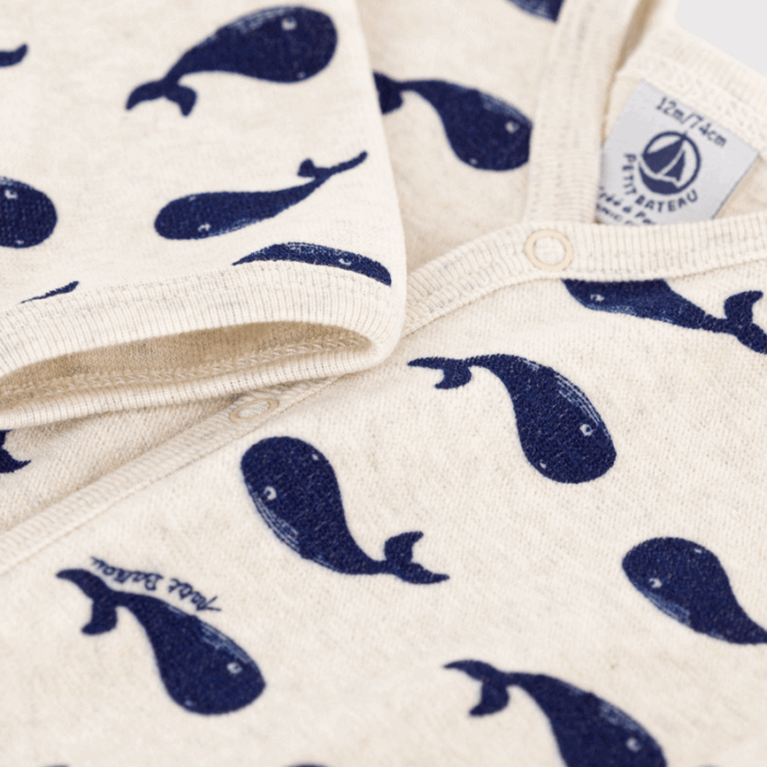 Fleece Pyjama - Walvis - Petit Bateau Fleece Pyjama - Walvis - Petit Bateau