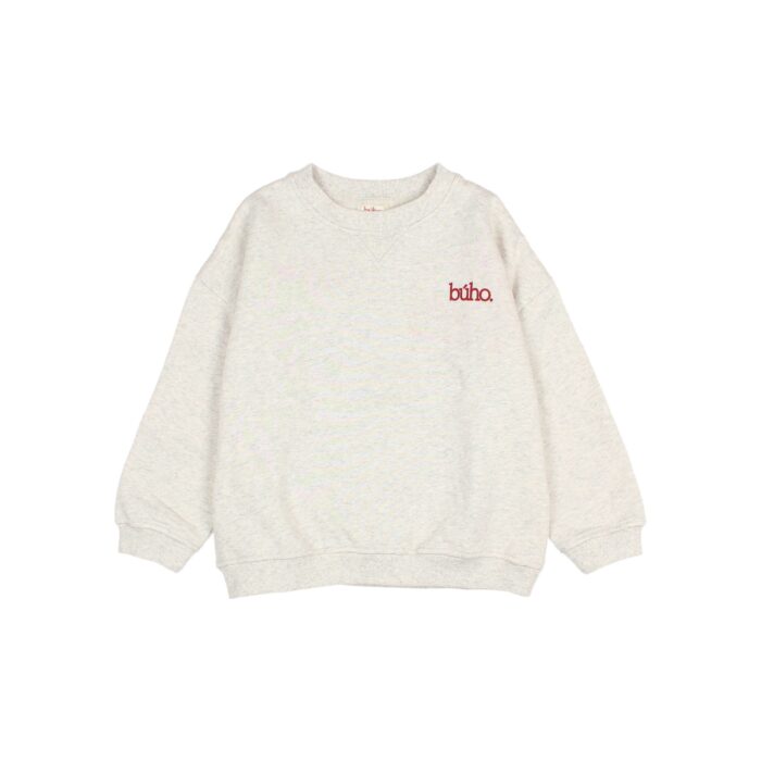 Fleece Sweatshirt - Ecru Melange - Buho Fleece Sweatshirt - Ecru Melange - Buho