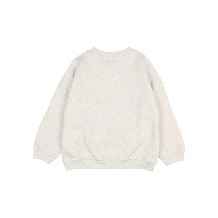 Fleece Sweatshirt - Ecru Melange - Buho Fleece Sweatshirt - Ecru Melange - Buho