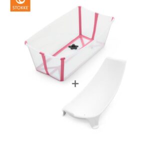 Flexi Bad Set - Transparant Pink - Stokke