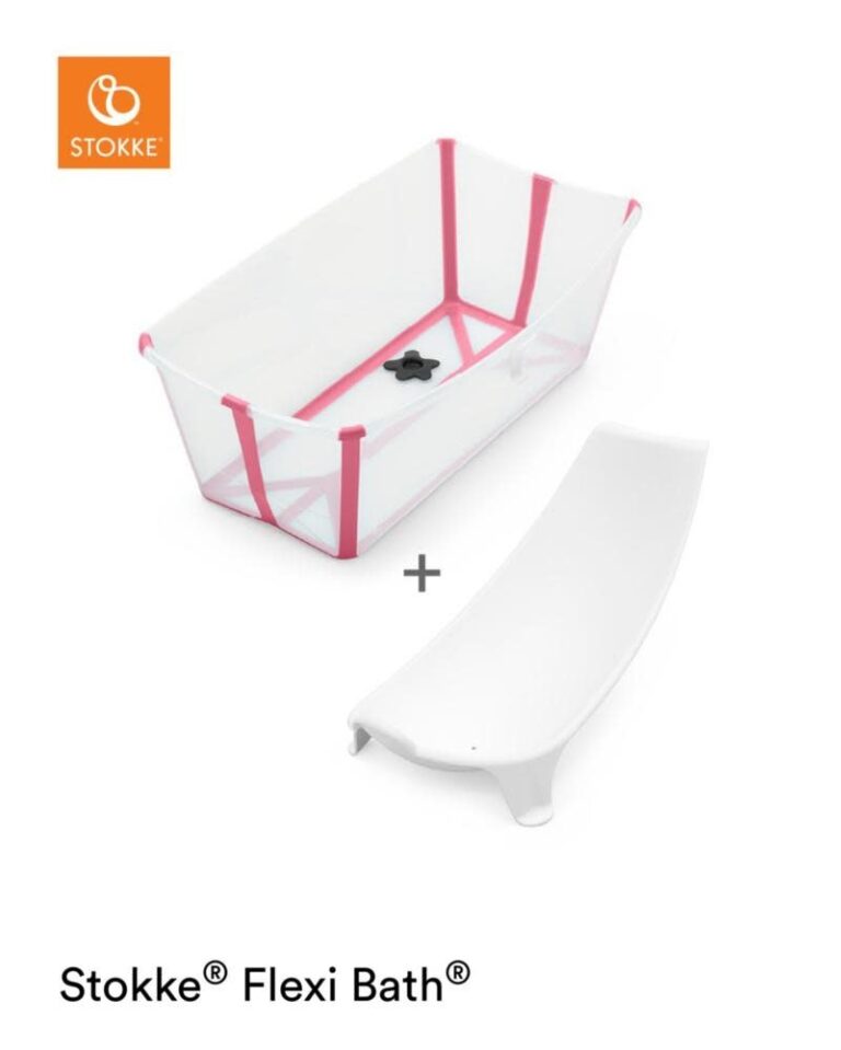 Flexi Bad Set - Transparant Pink - Stokke
