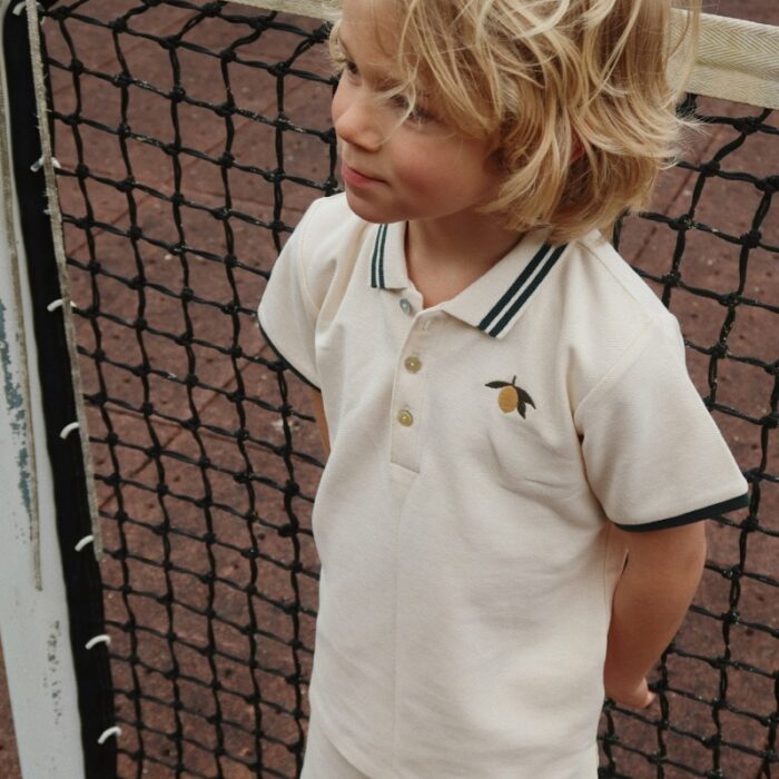 Florian Shorts Gots - Antique White/Green - Konges Slojd Florian Shorts Gots - Antique White/Green - Konges Slojd