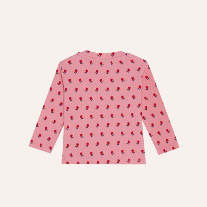 Flowers Pink Baby Tshirt - Pink - The Campamento Flowers Pink Baby Tshirt - Pink - The Campamento
