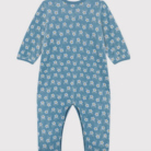 Fluwelen Babypyjama - Blue Flowers - Petit Bateau