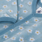 Fluwelen Babypyjama - Blue Flowers - Petit Bateau