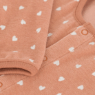 Fluwelen Babypyjama - Coral Hartjes - Petit Bateau
