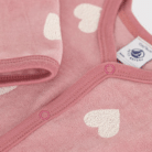 Fluwelen Babypyjama - Hearts Rose - Petit Bateau