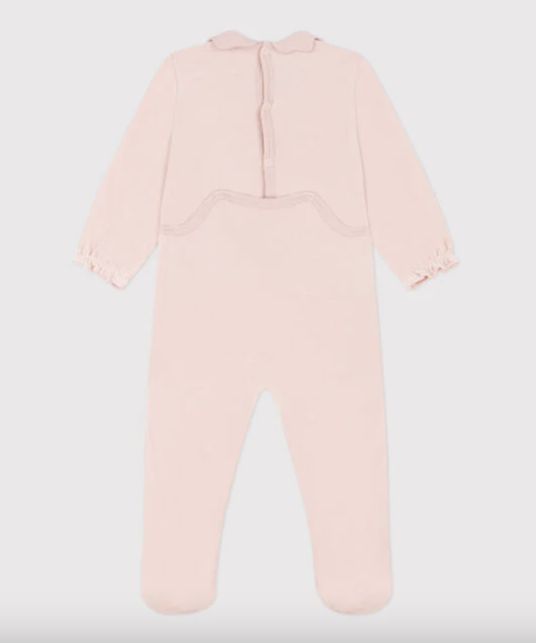 Fluwelen Babypyjama - Rose - Petit Bateau