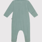 Fluwelen Babypyjama Collar - Groen - Petit Bateau