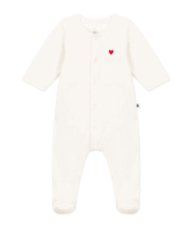 Fluwelen Bodyjama - Hartje - Petit Bateau