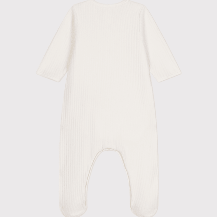 Fluwelen Bodyjama - Hartje - Petit Bateau Fluwelen Bodyjama - Hartje - Petit Bateau
