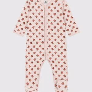 Fluwelen Pyjama - Bloemenprint - Petit Bateau